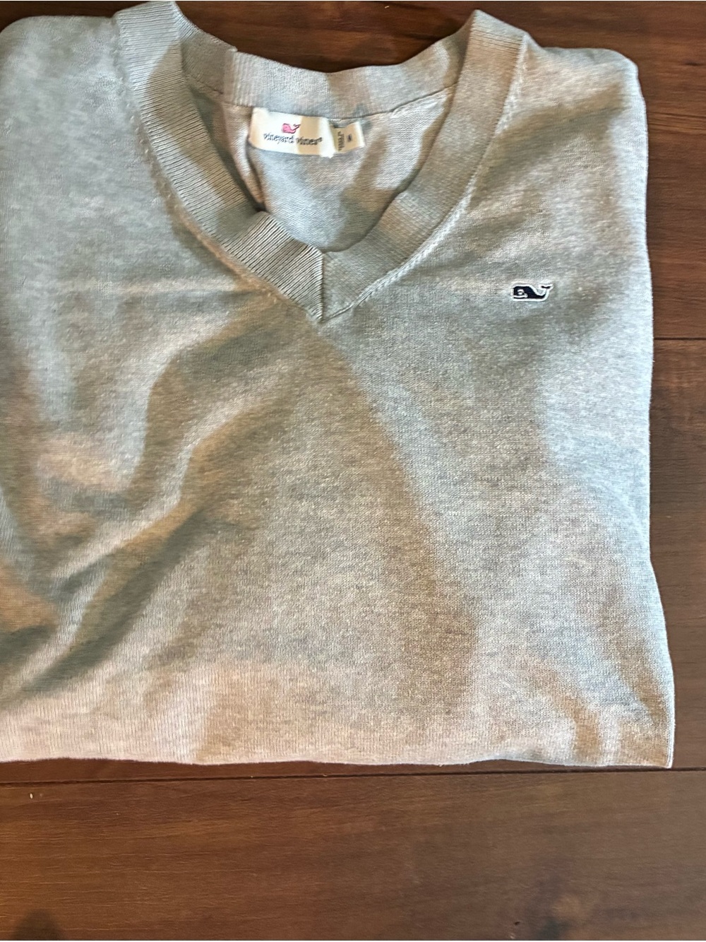 Vineyard Vines women Heather Gray V-Neck Sweater
